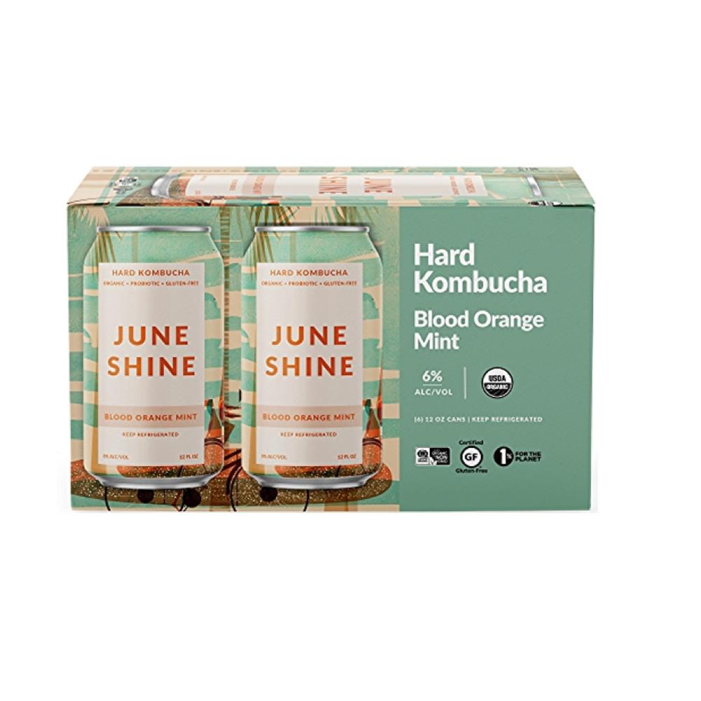 JuneShine Blood Orange Mint Hard Kombucha 6pk
