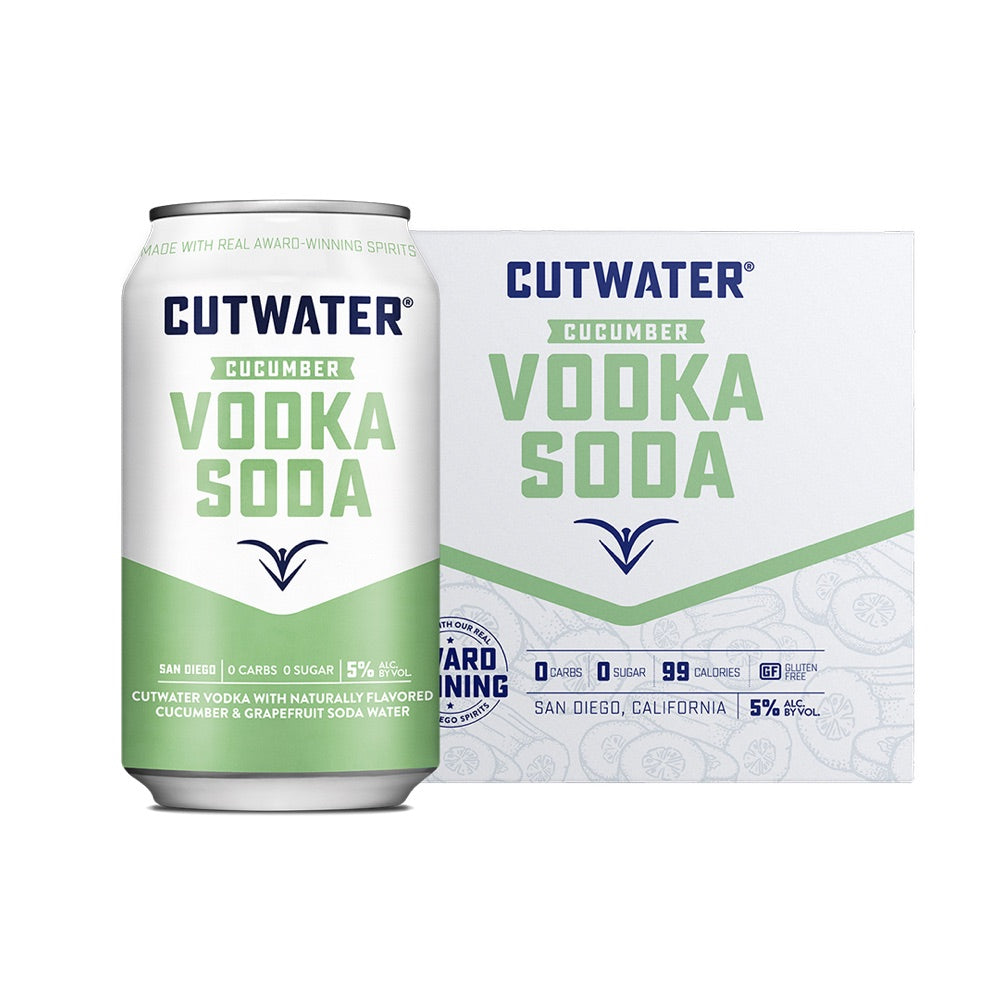 Cutwater Cucumber Vodka Soda Cocktail 4pk