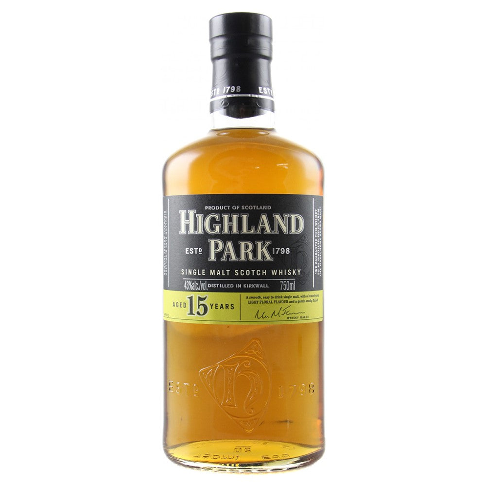 Highland Park 15 Year Old Single Malt Scotch Whiskey