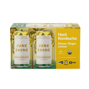 JuneShine Honey Ginger Lemon Hard Kombucha 6pk